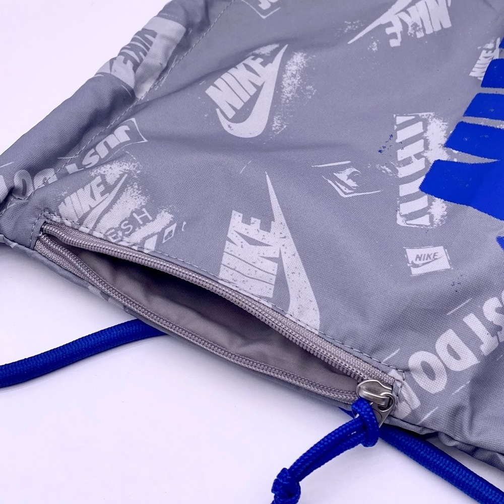 Nike Blue and Gray Drawstring Backpack - Picture 4 of 9